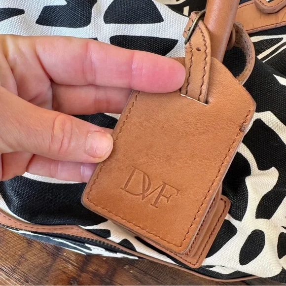 Vintage Diane Von Fürstenberg large canvas weekender/duffel/tote bag - Picture 10 of 12